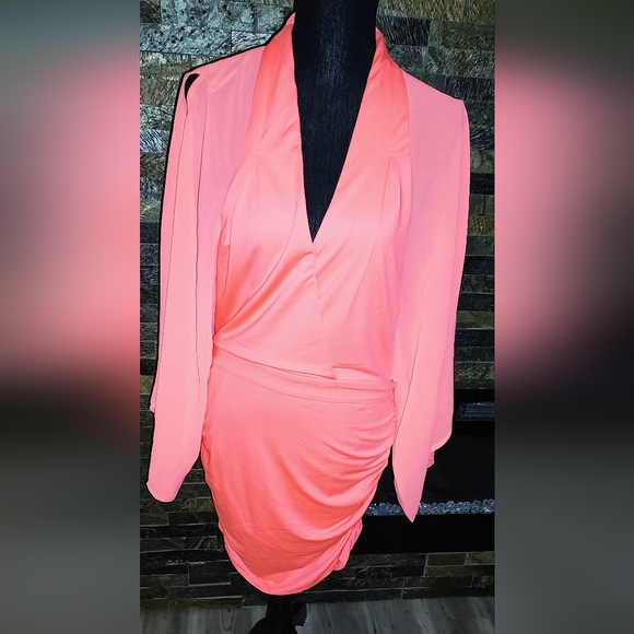 Elegant Ark & Co. Coral Women's Dress Size Large Jr - Picture 1 of 9